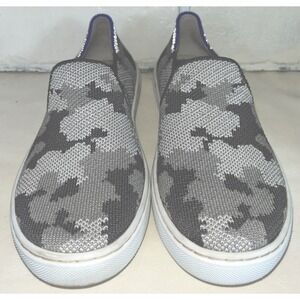 Kids ROTHY'S Gray Camo Slip On Flat Sneaker Shoes Size 13 Unisex